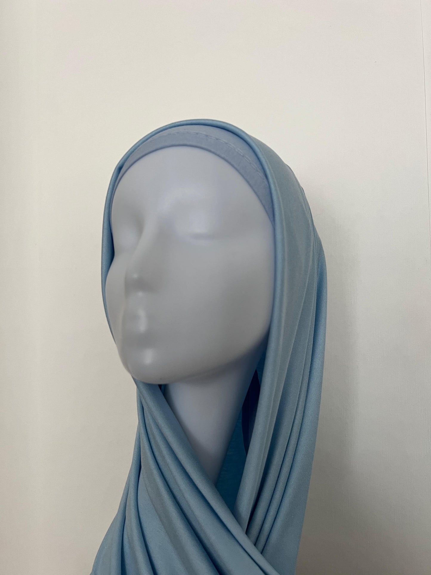 Bonnet mit Jersey Hijab Set Baby Blau