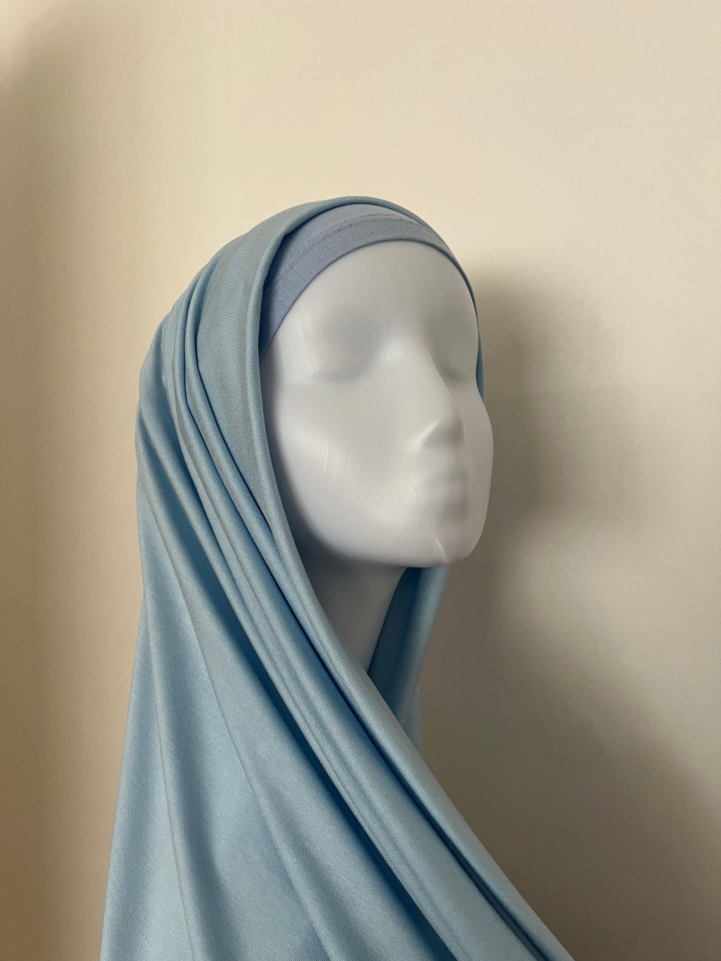 Bonnet mit Jersey Hijab Set Baby Blau