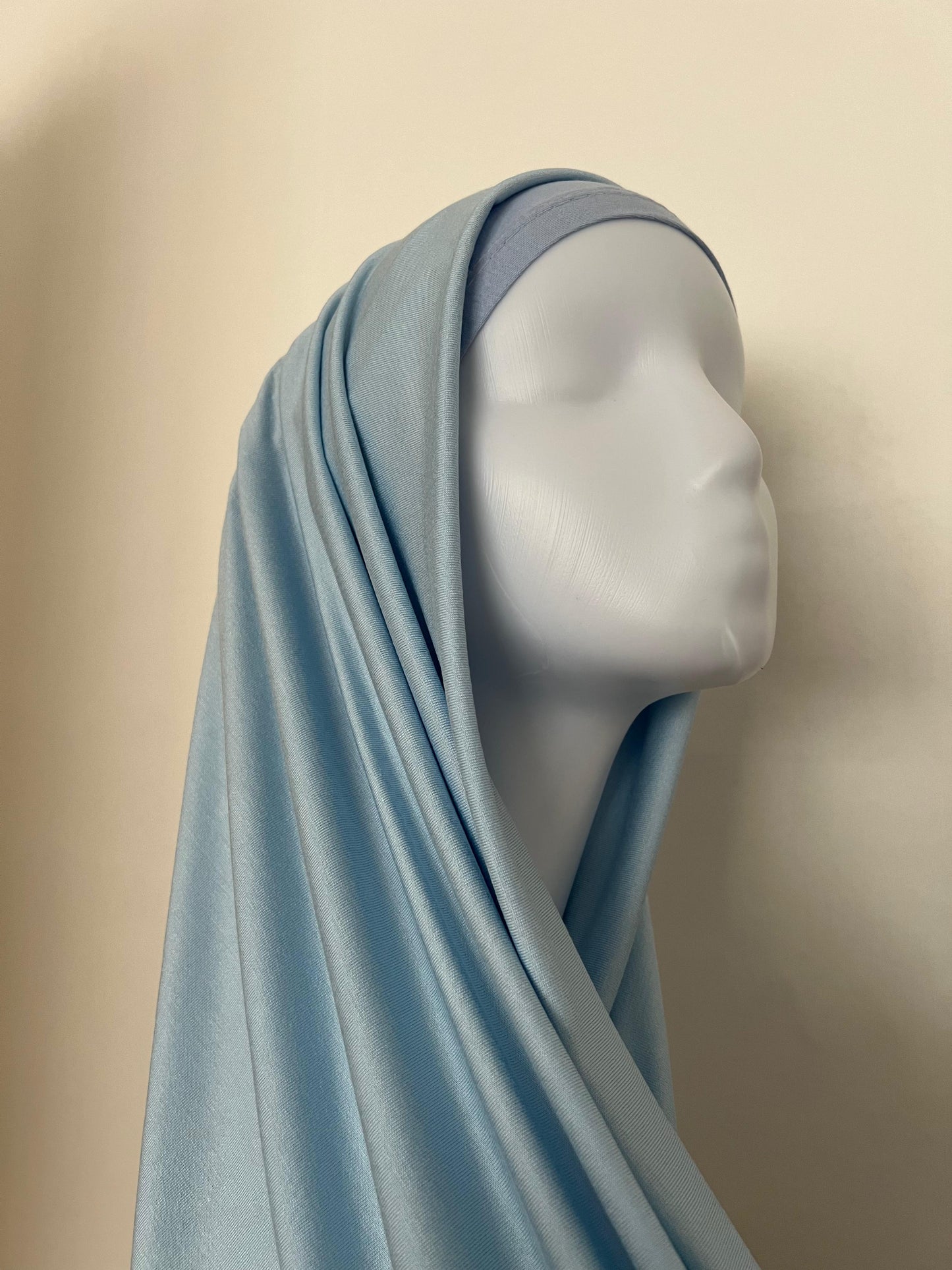 Bonnet mit Jersey Hijab Set Baby Blau