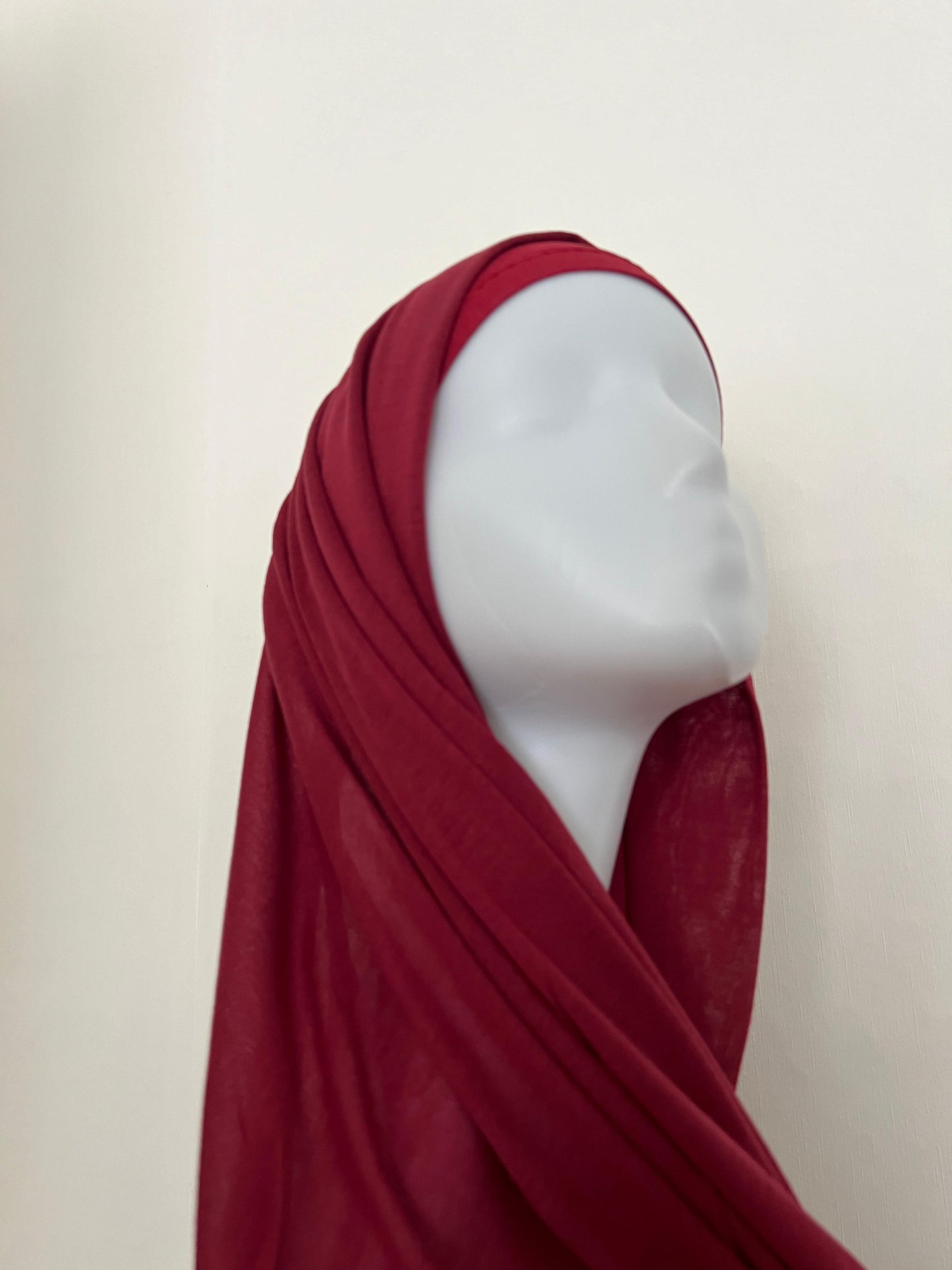 Bonnet mit Jersey Hijab Set Weinrot