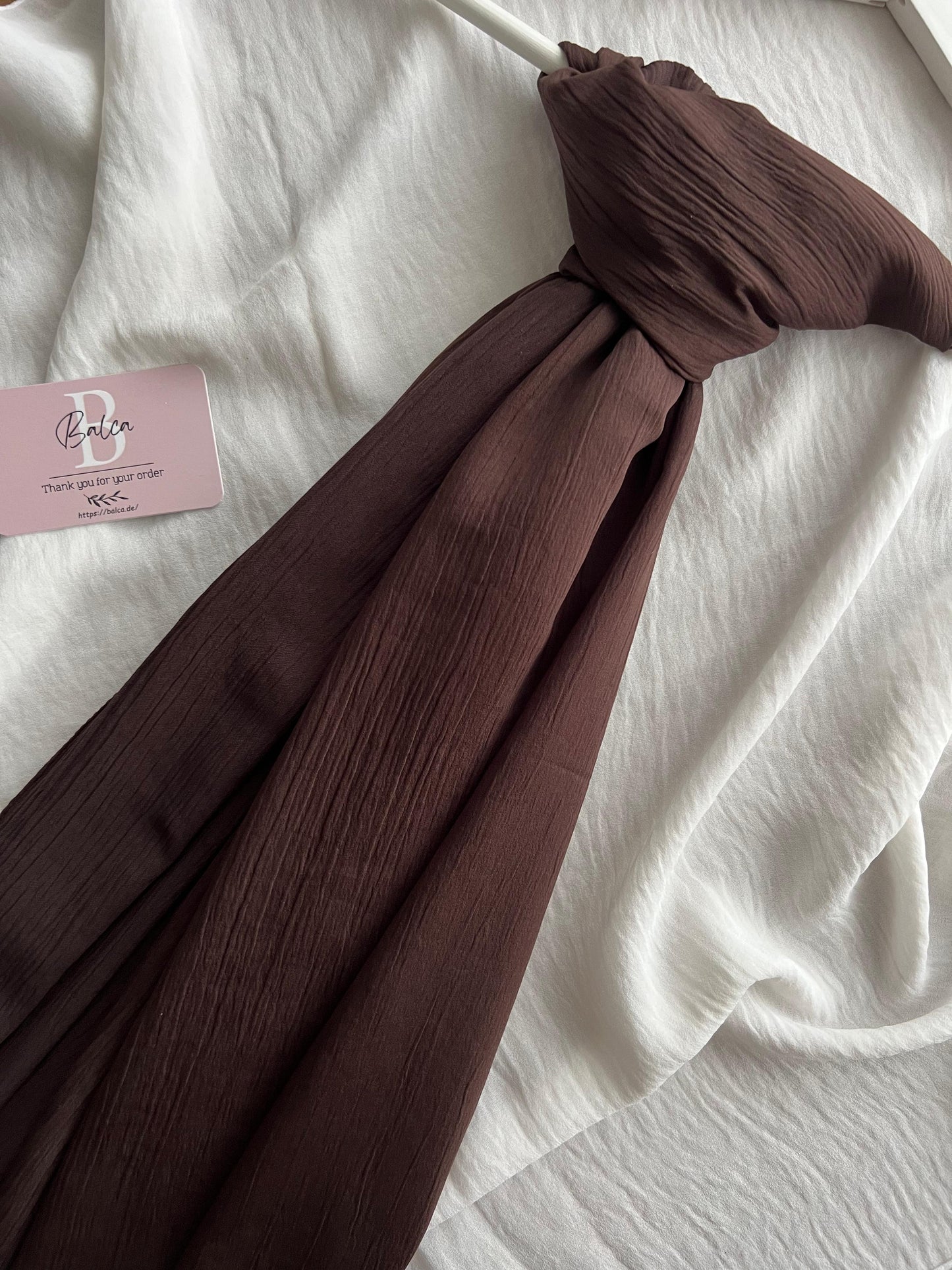CRINKLE SEIDE BRAUN HIJAB