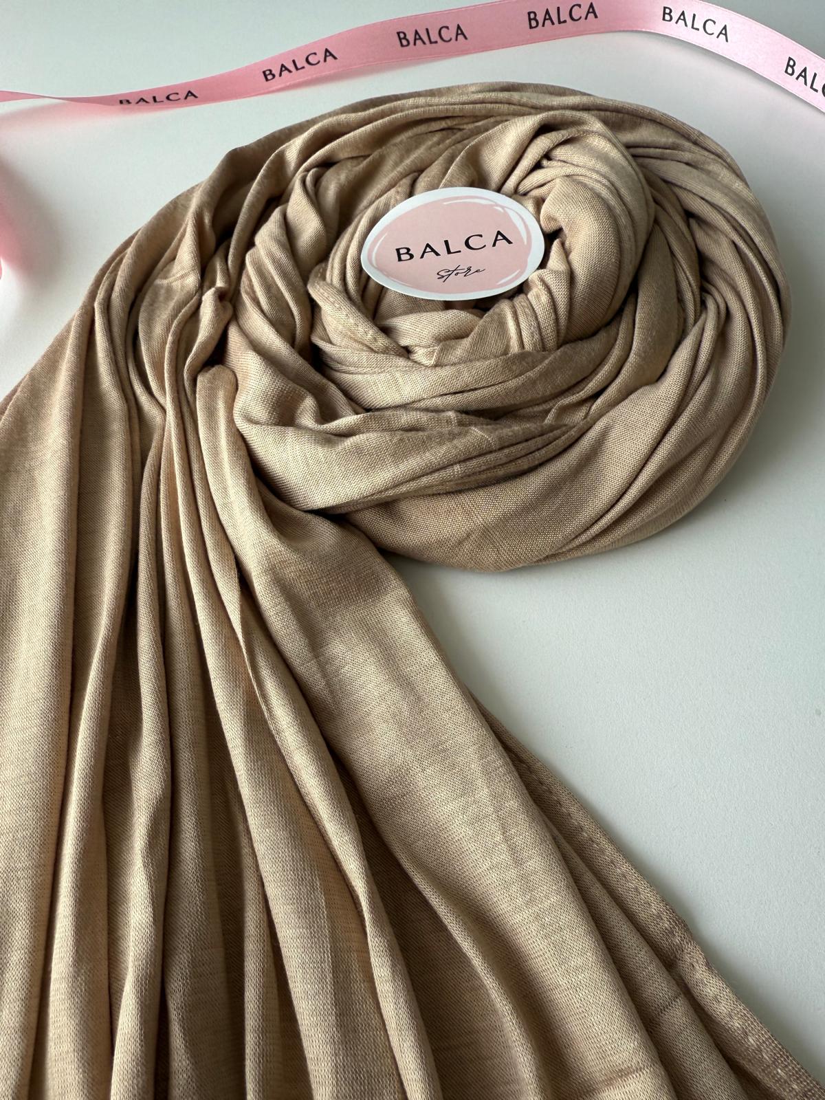 Luxus Bambu Jersey Hijab Sand