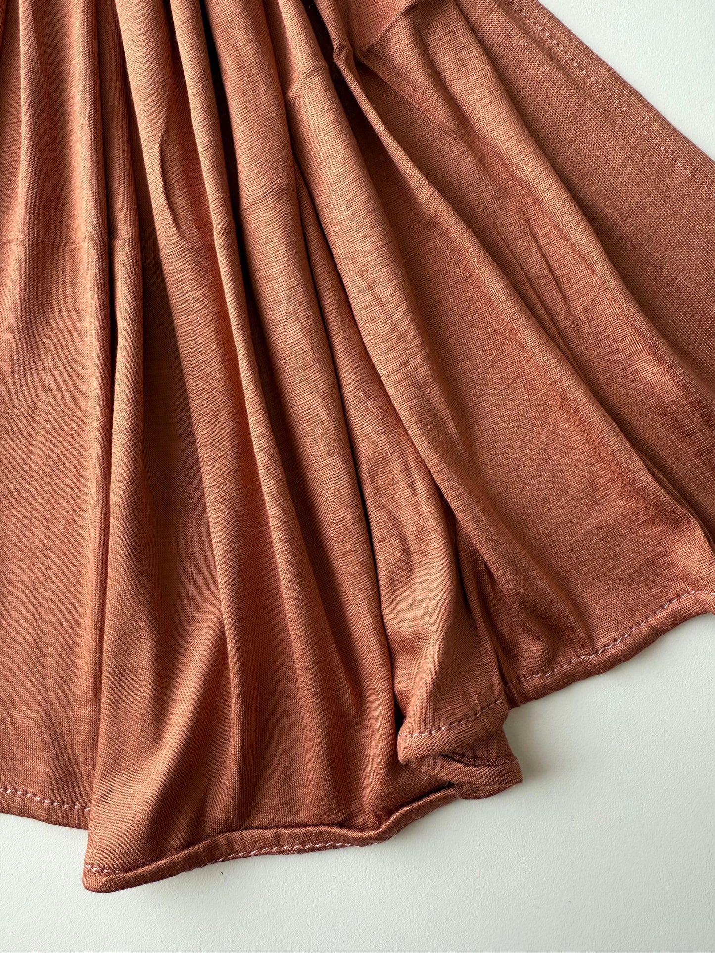 Luxus Bambu Jersey Hijab Terracotta