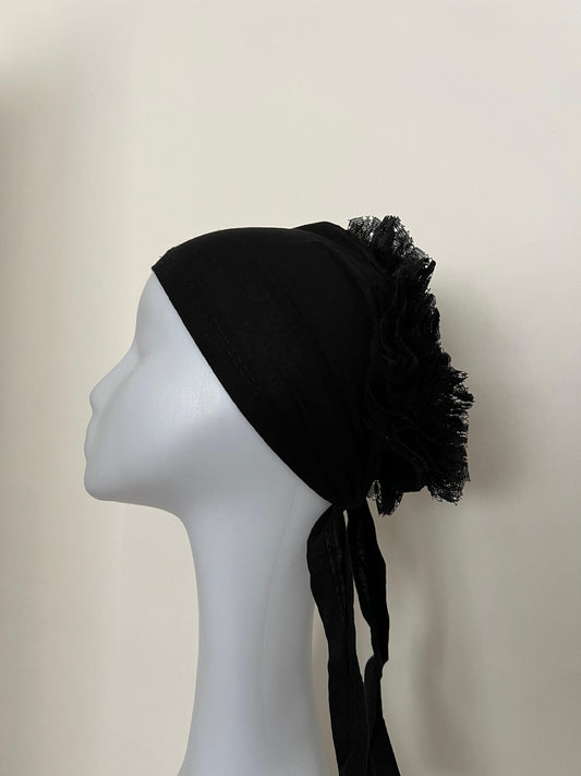 Bonnet Untermütze Schwarz