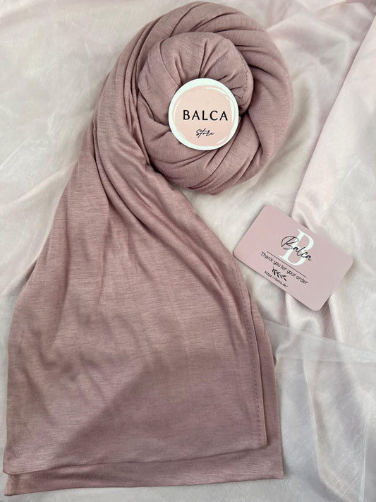 Luxus Jersey Hijab Rosa